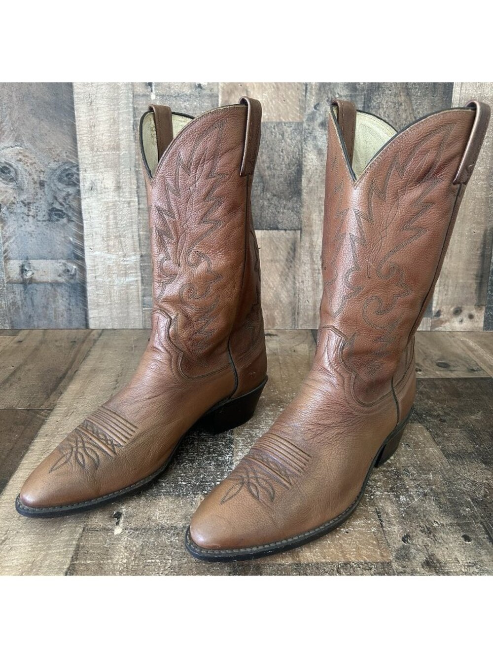 Dan Post 111 R Classic Brown Western Extra Wide Cowboy Boots Mens 12 EW